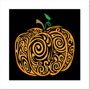 Doodle Pumpkin Posters and Art